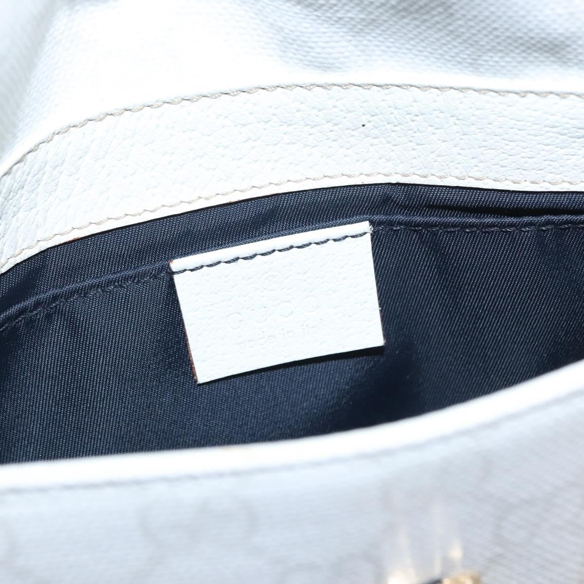 Gucci Sherry Line Waist Bag Gg Canvas White Canvas Shoulder Bag Bag (Pre-Owned)