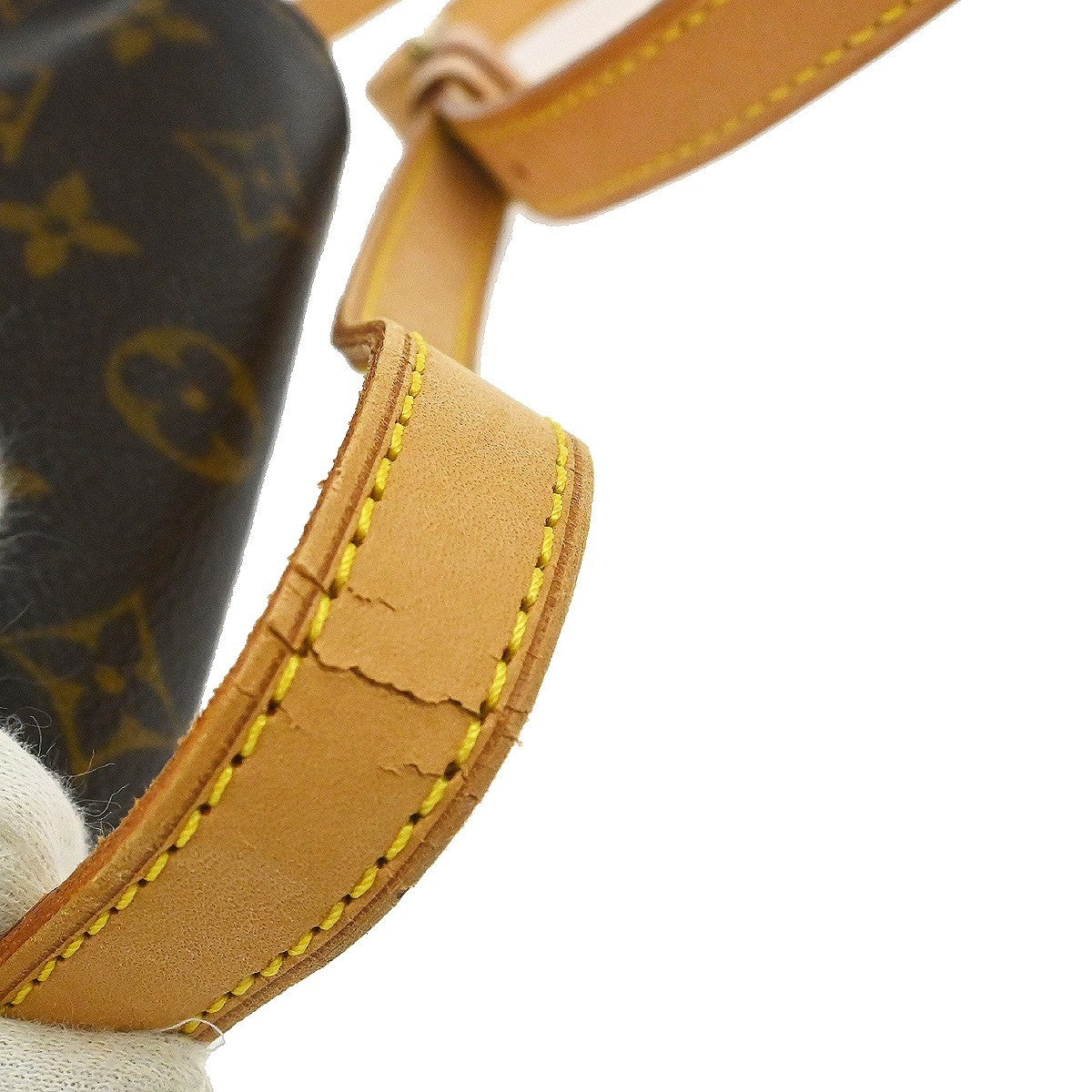 Louis Vuitton Tambourine Handbag Monogram Canvas Brown Canvas Shoulder Bag Bag (Pre-Owned)