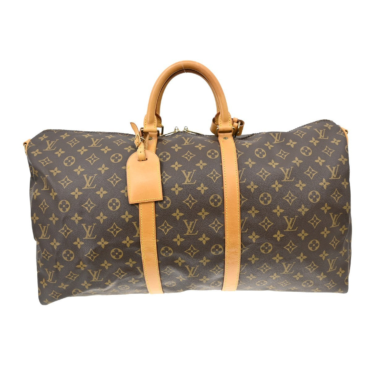 Louis Vuitton Keepall Bandouliere Bag Monogram Canvas Brown Canvas Travel Bag Bag (Pre-Owned)