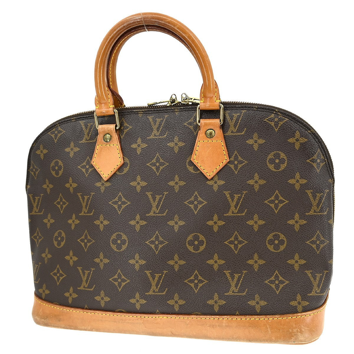 Louis Vuitton Alma Handbag Monogram Canvas Brown Canvas Handbag (Pre-Owned)