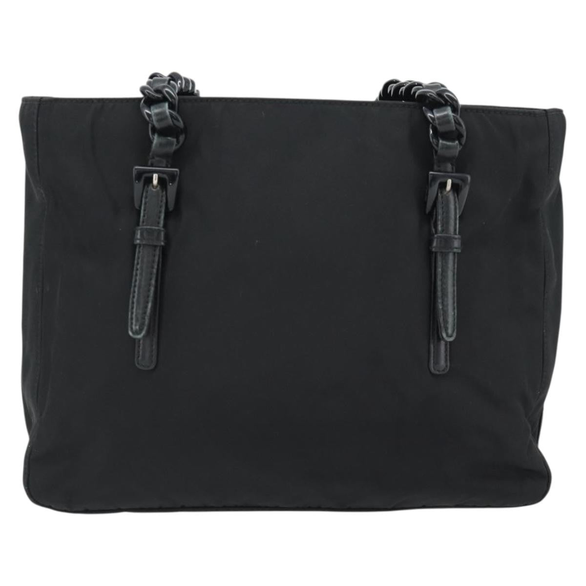 Prada Shoulder Bag Nylon Black Black Nylon Shoulder Bag Bag (Pre-Owned)