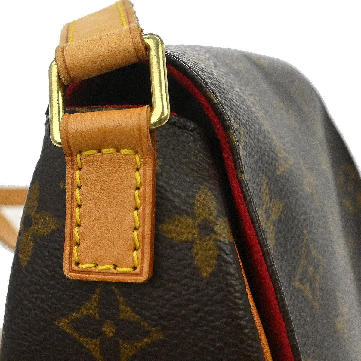Louis Vuitton Tambourine Handbag Monogram Canvas Brown Canvas Shoulder Bag Bag (Pre-Owned)