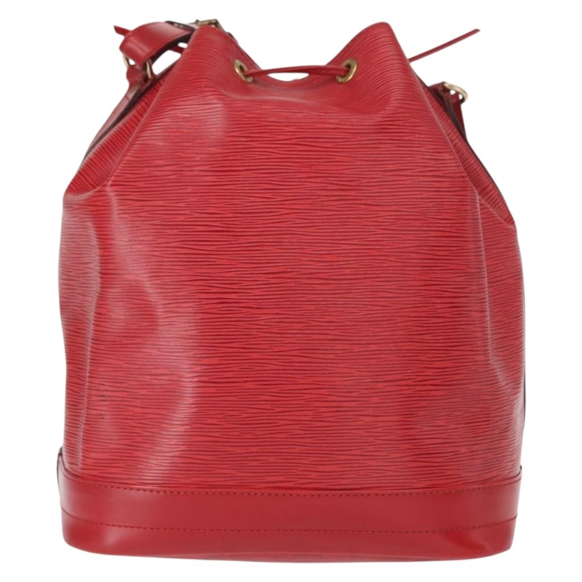Louis Vuitton Petit Noe Nm Handbag Epi Leather Red Leather Shoulder Bag Bag (Pre-Owned)