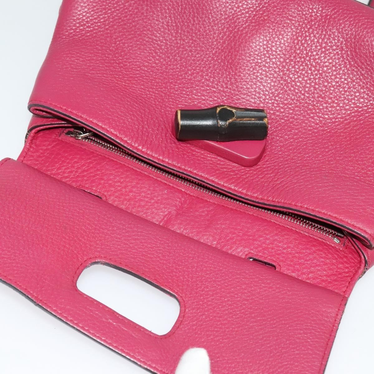 Gucci Bamboo Daily Top Handle Bag Leather Pink Leather Bag (Pre-Owned)
