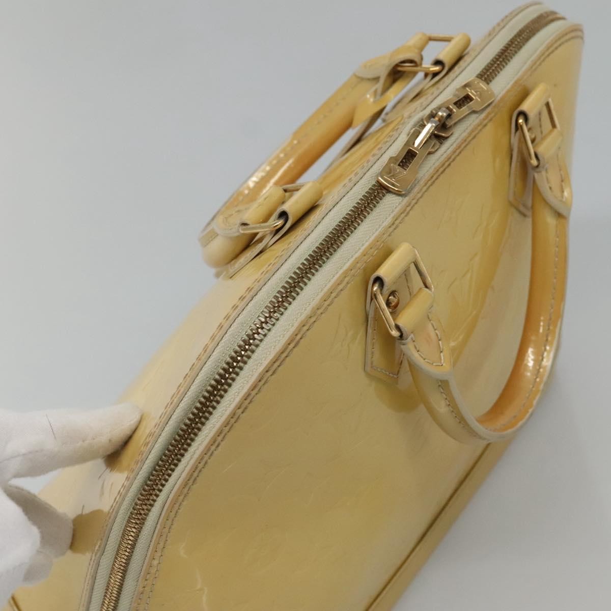 Louis Vuitton Alma Handbag Patent Leather Yellow Patent_Leather Handbag (Pre-Owned)