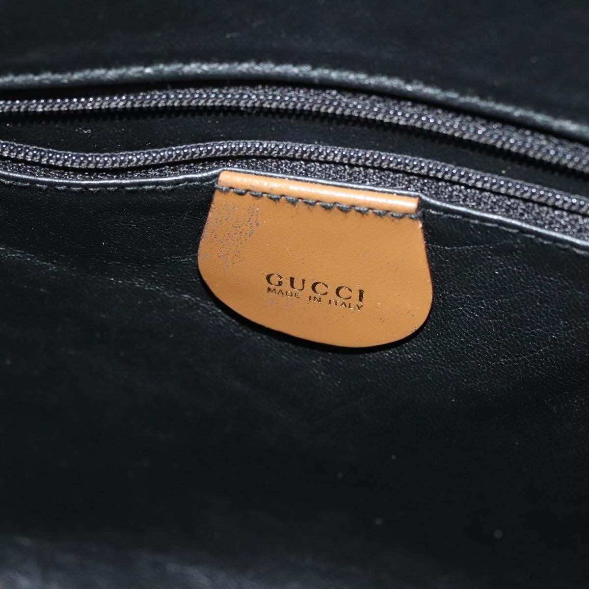 Gucci Vintage Bamboo Handle Bag Patent Leather Gold Patent_Leather Handbag (Pre-Owned)