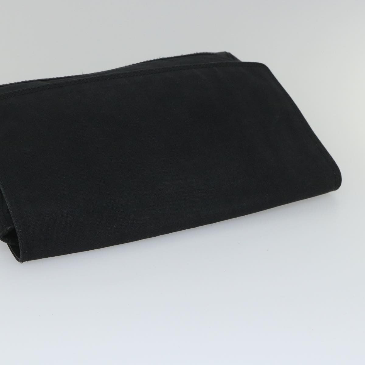 Balenciaga Vintage Pouch Leather Black Canvas Clutche & Pouche Bag (Pre-Owned)