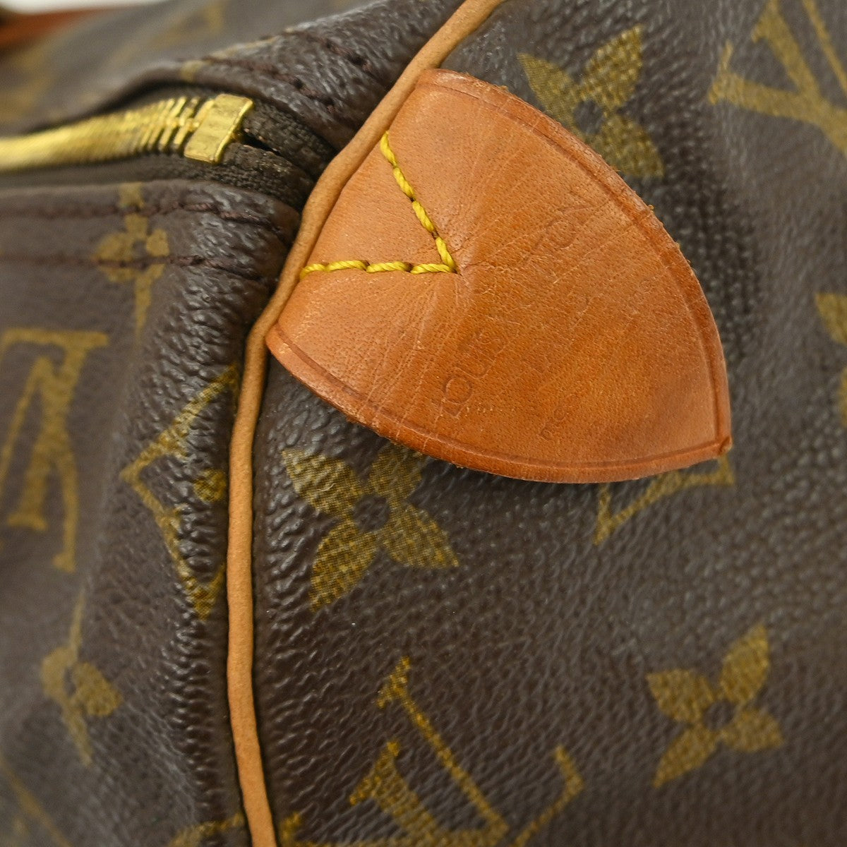 Louis Vuitton Speedy Handbag Monogram Canvas Brown Canvas Handbag (Pre-Owned)