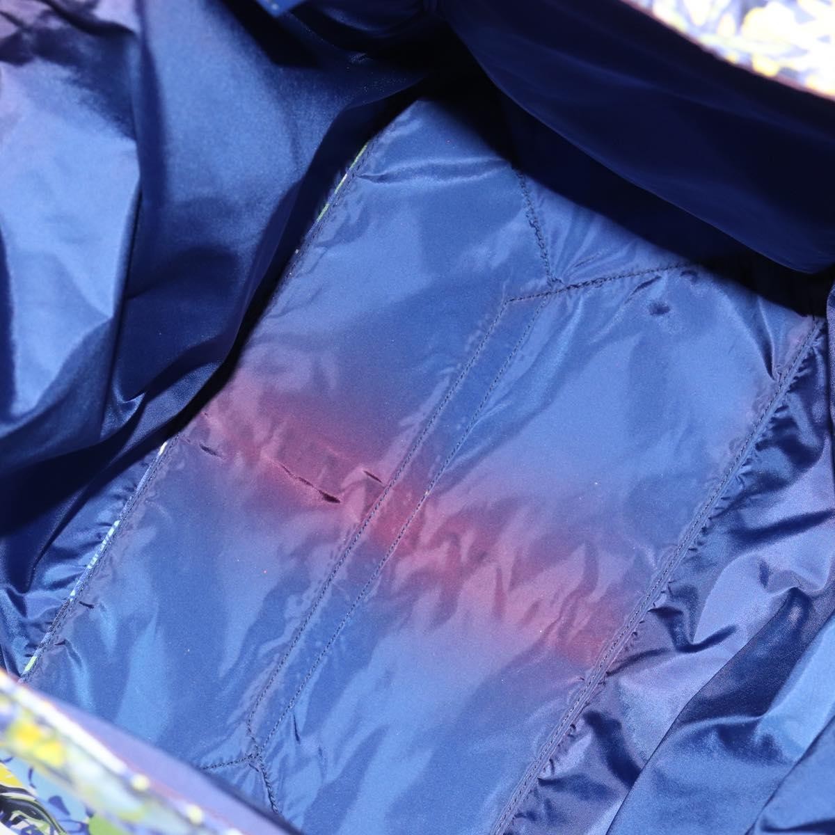 Prada Floreal Tote Printed Tessuto Blue Nylon Tote Bag Bag (Pre-Owned)