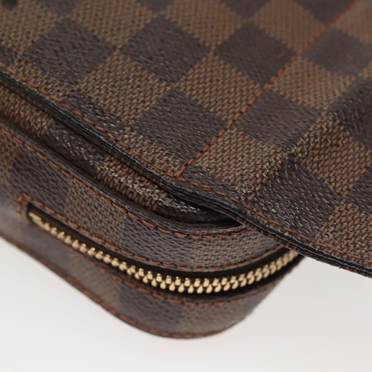 Louis Vuitton Geronimos Waist Bag Damier Brown Canvas Clutche & Pouche Bag (Pre-Owned)