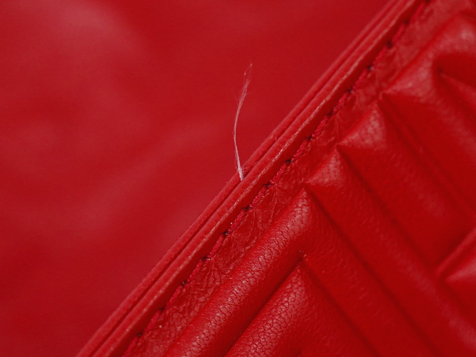 Fendi Mamma Baguette Leather Red Leather Handbag (Pre-Owned)