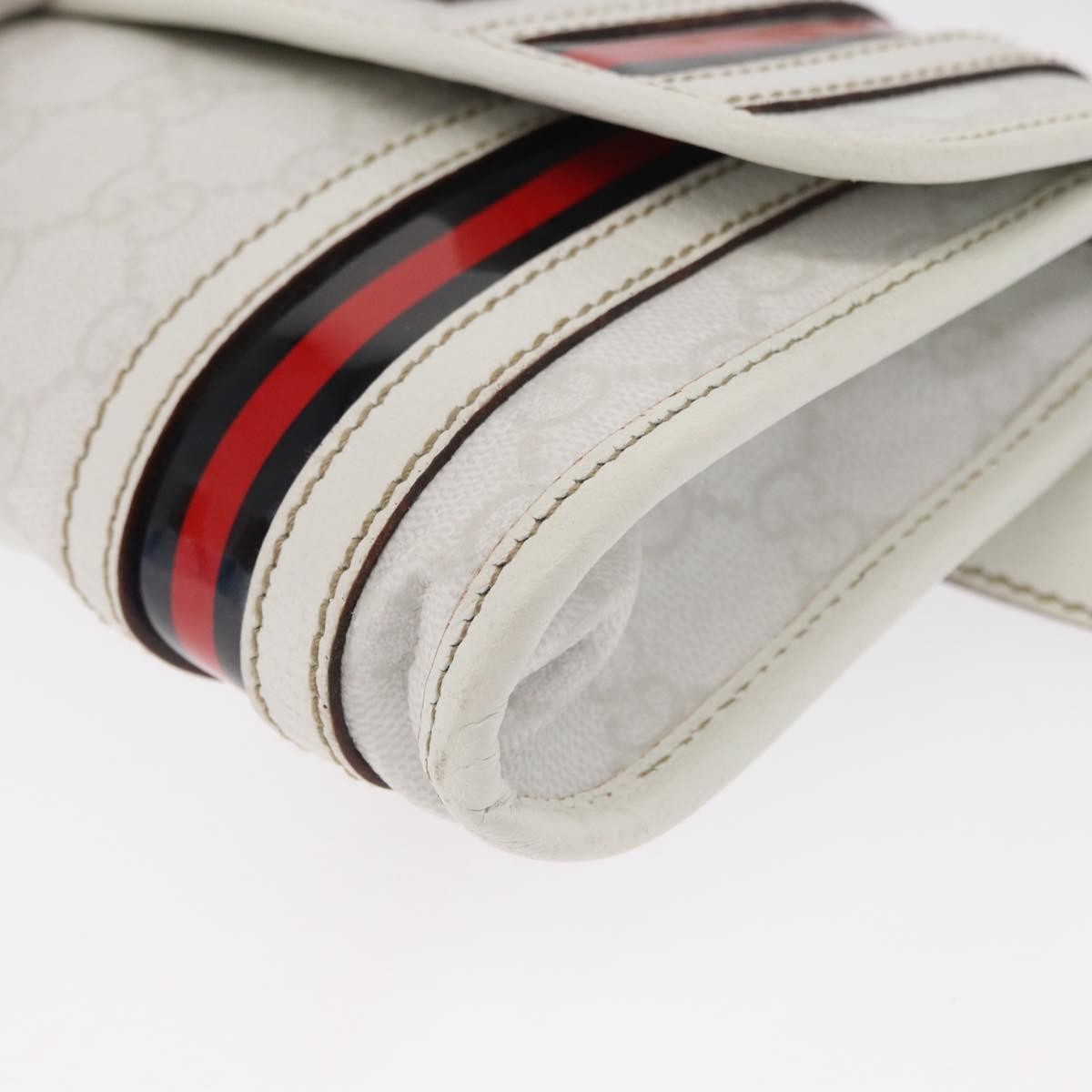 Gucci Sherry Line Waist Bag Gg Canvas White Canvas Shoulder Bag Bag (Pre-Owned)