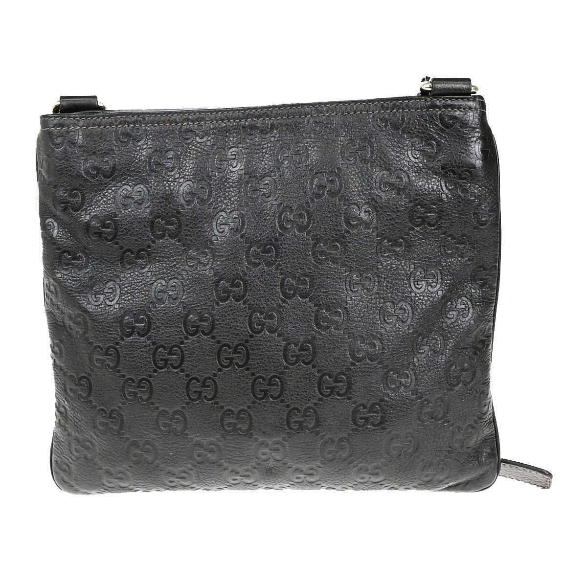 Gucci Guccissima Shoulder Bag Brown Leather Shoulder Bag Bag (Pre-Owned)