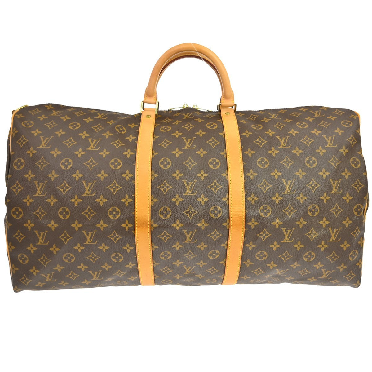 Louis Vuitton Keepall Bandouliere Bag Monogram Canvas Brown Canvas Travel Bag Bag (Pre-Owned)