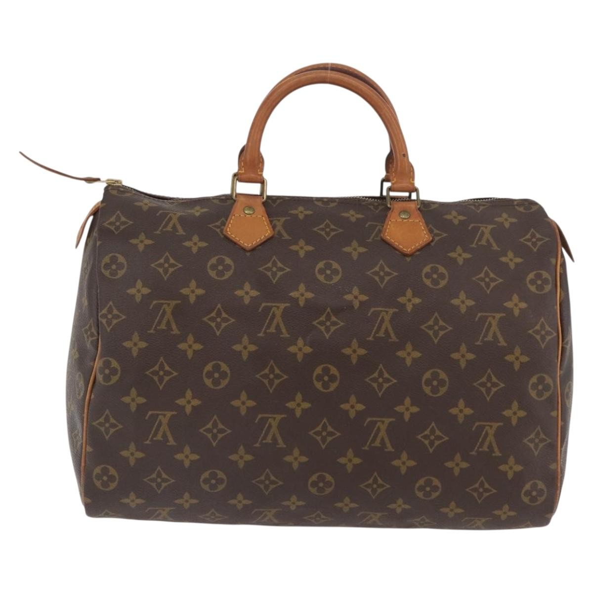 Louis Vuitton Speedy Handbag Monogram Canvas Brown Canvas Handbag (Pre-Owned)