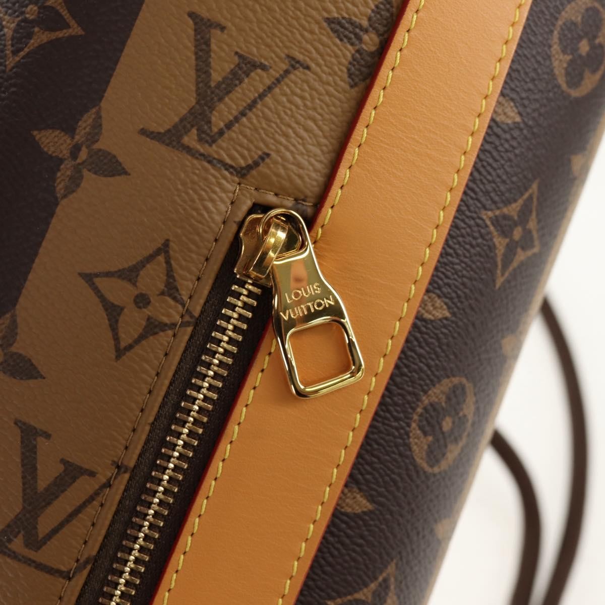 Louis Vuitton Nigo Randonnee Backpack Limited Edition Stripes Monogram Canvas Brown Canvas Shoulder Bag Bag (Pre-Owned)
