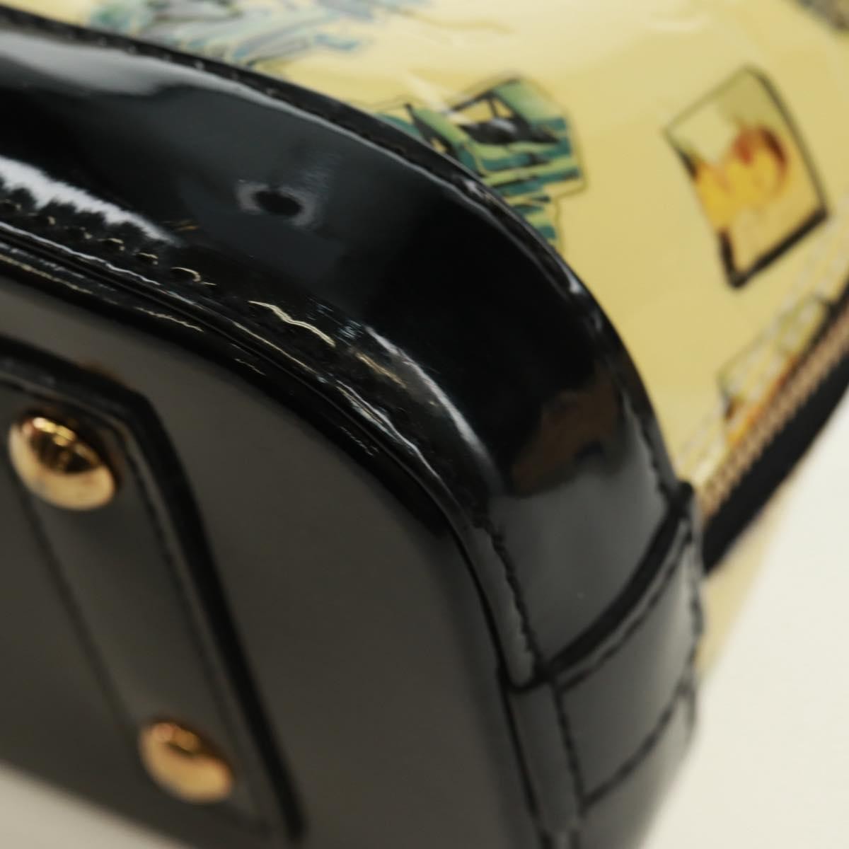 Louis Vuitton Alma Handbag Limited Edition Stickers Monogram Vernis Multicolour Patent_Leather Handbag (Pre-Owned)