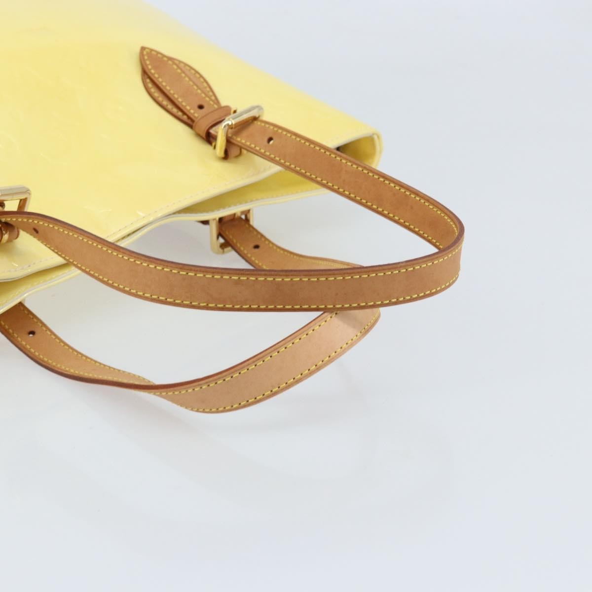 Louis Vuitton Brentwood Handbag Monogram Vernis Yellow Patent_Leather Tote Bag Bag (Pre-Owned)