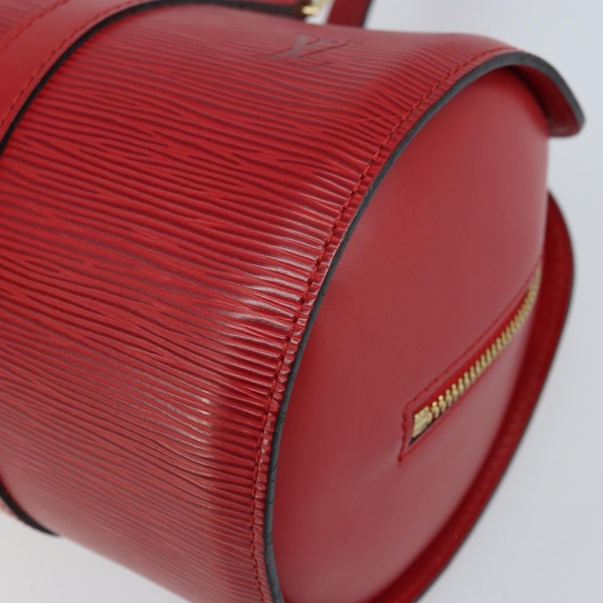 Louis Vuitton Soufflot Handbag Epi Leather Red Leather Handbag (Pre-Owned)