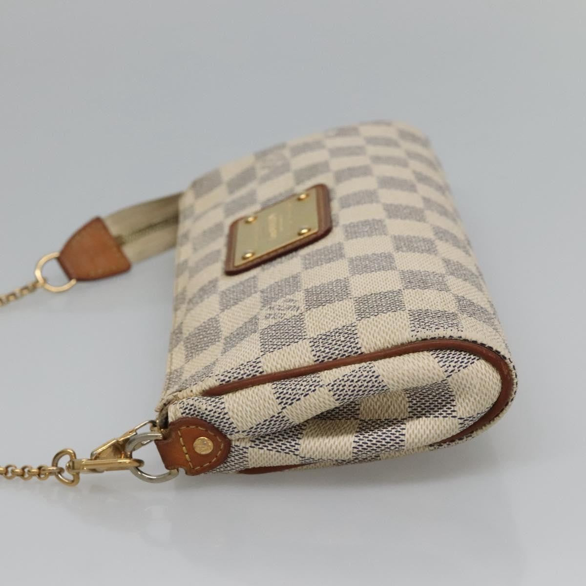 Louis Vuitton Eva Handbag Damier White Canvas Shoulder Bag Bag (Pre-Owned)