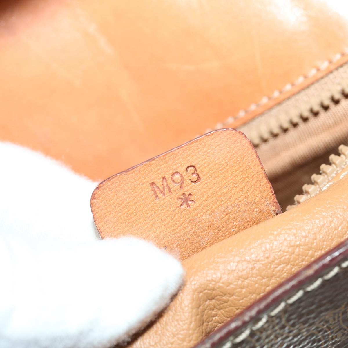 Celine Vintage Macadam Shoulder Bag Canvas And Leather Brown Canvas Shoulder Bag Bag (Pre-Owned)
