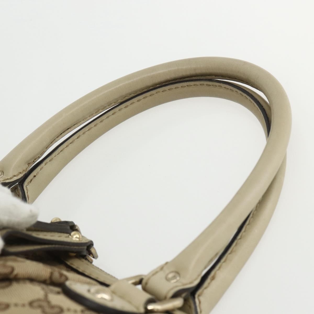 Gucci Sukey Top Handle Satchel Gg Coated Canvas Beige Canvas Handbag (Pre-Owned)