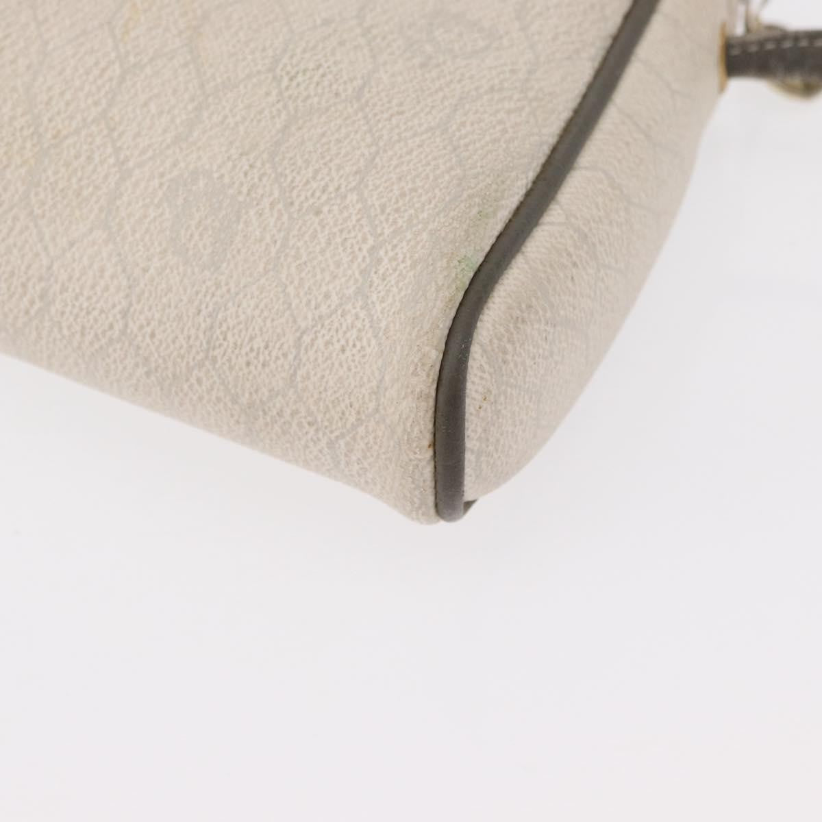 Christian Dior Vintage Honeycomb Shoulder Bag Canvas White Canvas Shoulder Bag Bag (Pre-Owned)