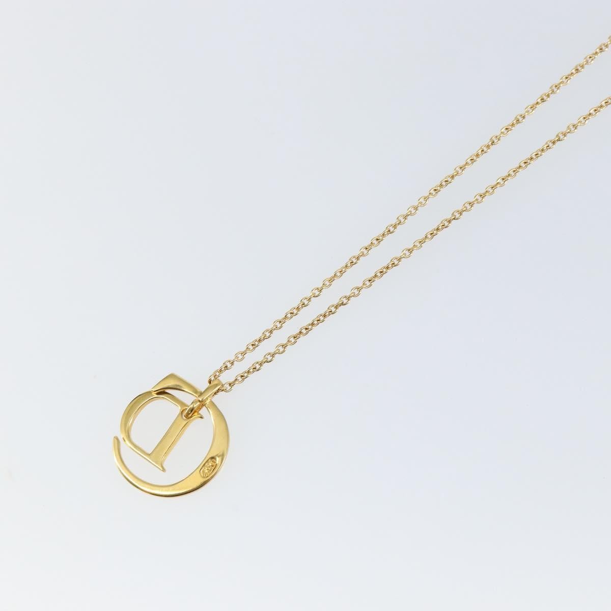 Christian Dior Cd Pendant Necklace Metal Gold Metal Jewelry (Pre-Owned)