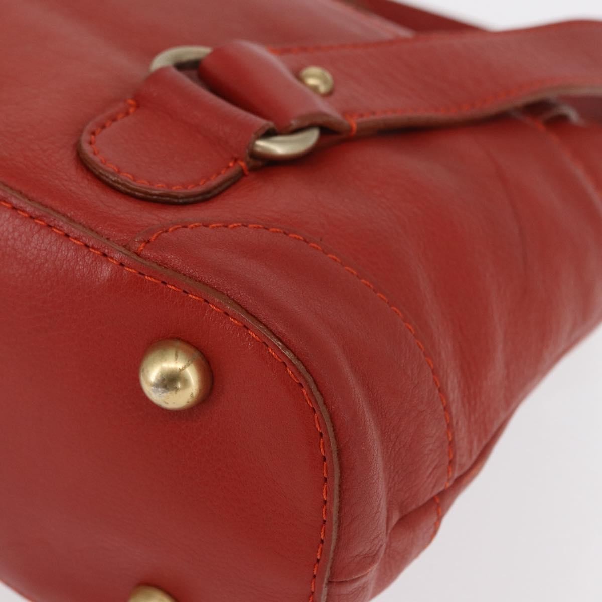 Chloe Vintage Handbag Leather Red Leather Handbag (Pre-Owned)