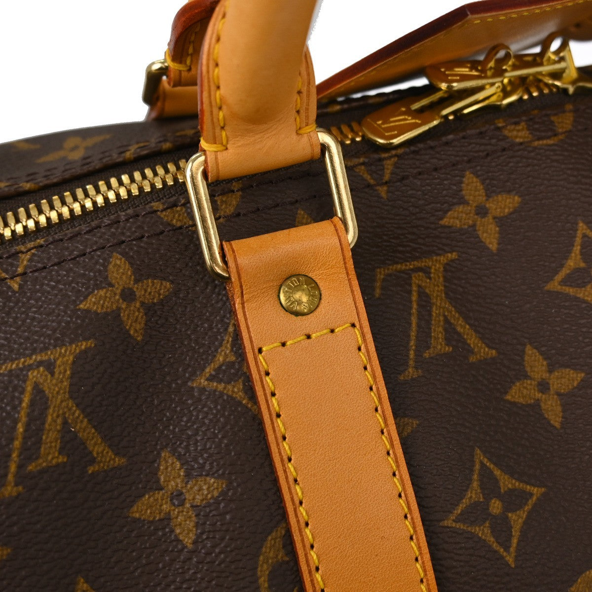 Louis Vuitton Keepall Bag Monogram Canvas Brown Canvas Travel Bag Bag (Pre-Owned)