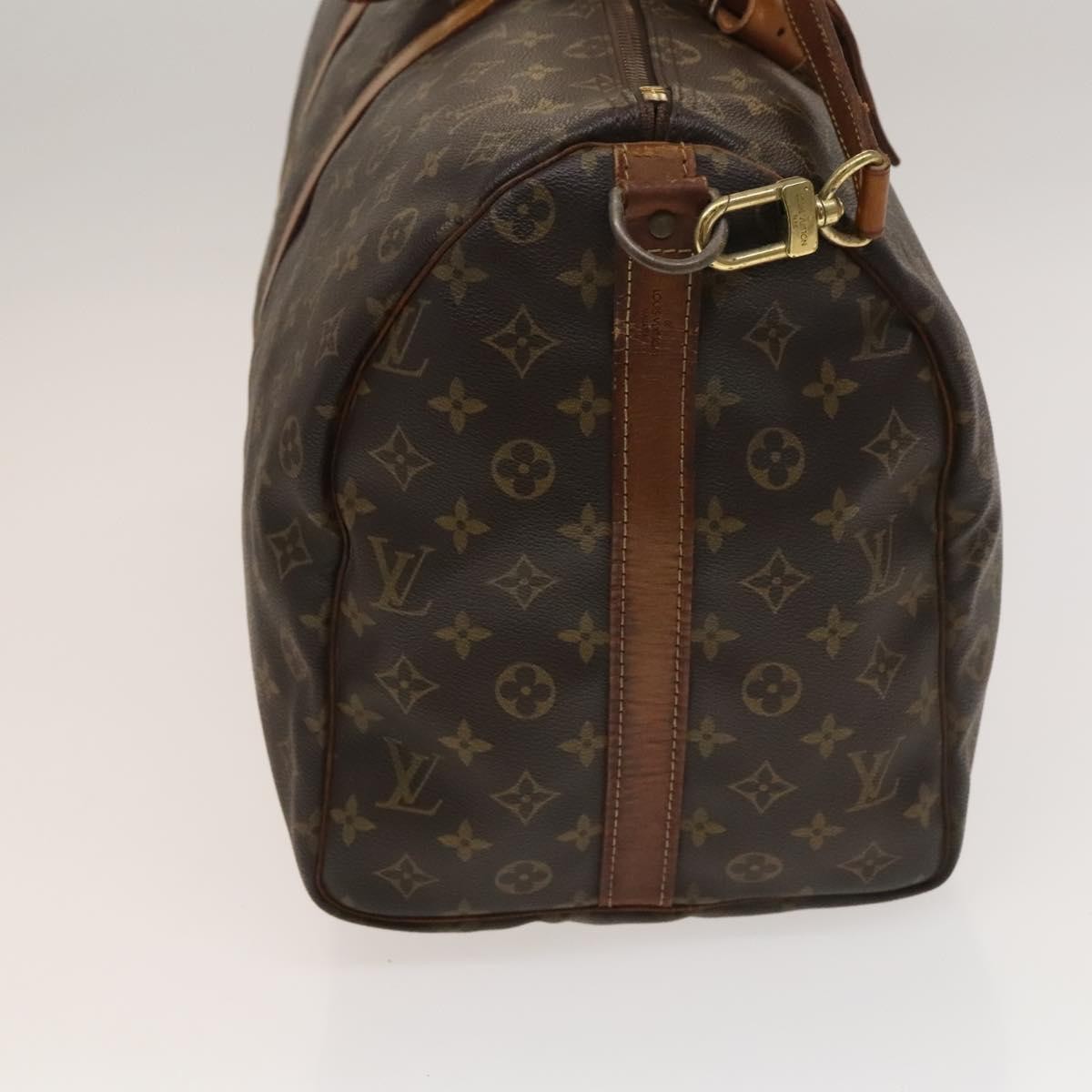 Louis Vuitton Keepall Bandouliere Bag Monogram Canvas Brown Canvas Travel Bag Bag (Pre-Owned)
