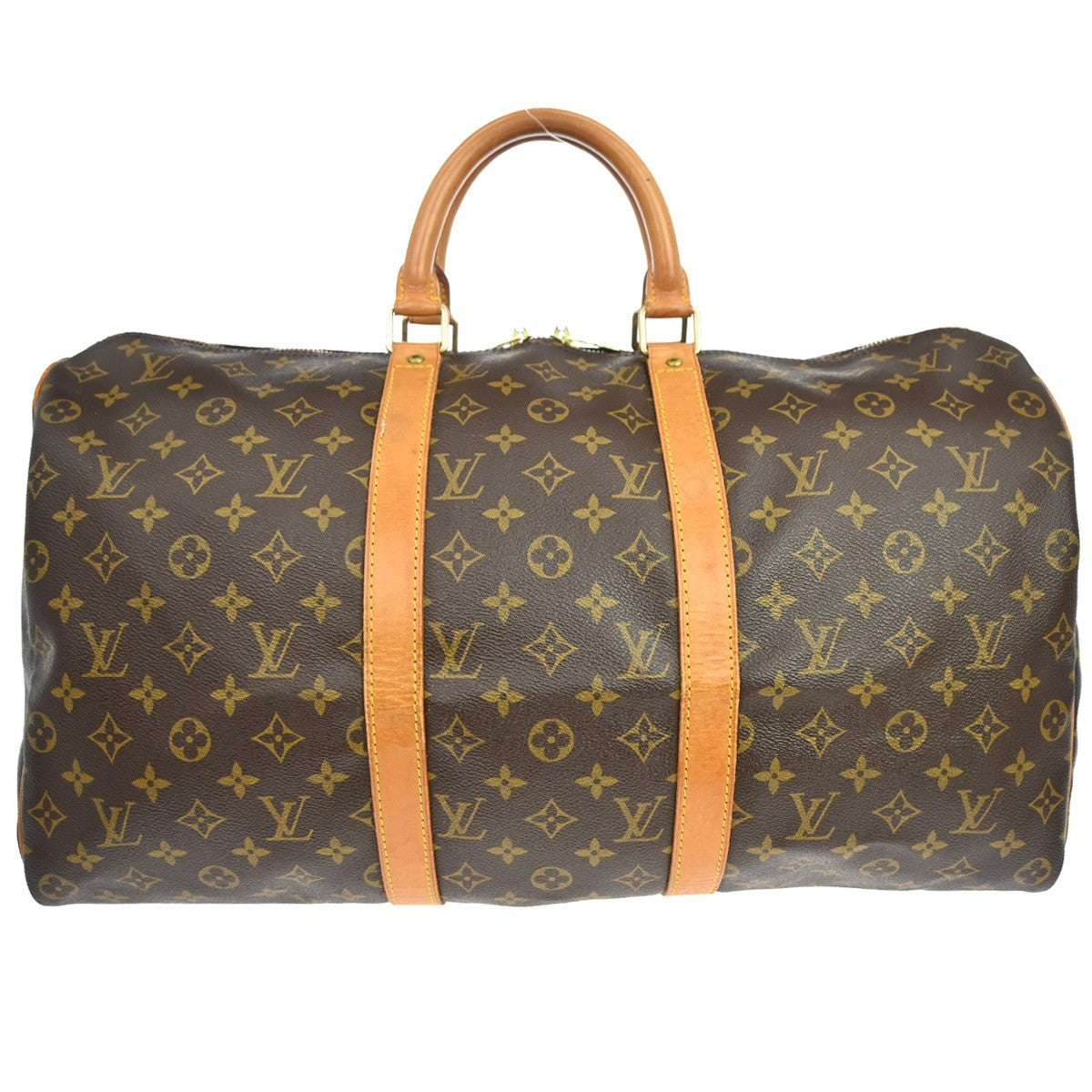 Louis Vuitton Keepall Bag Monogram Canvas Brown Canvas Travel Bag Bag (Pre-Owned)