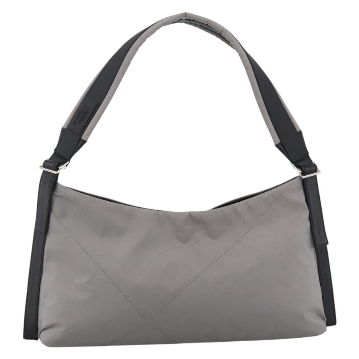Salvatore Ferragamo Vintage Shoulder Bag Nylon Gray Nylon Shoulder Bag Bag (Pre-Owned)