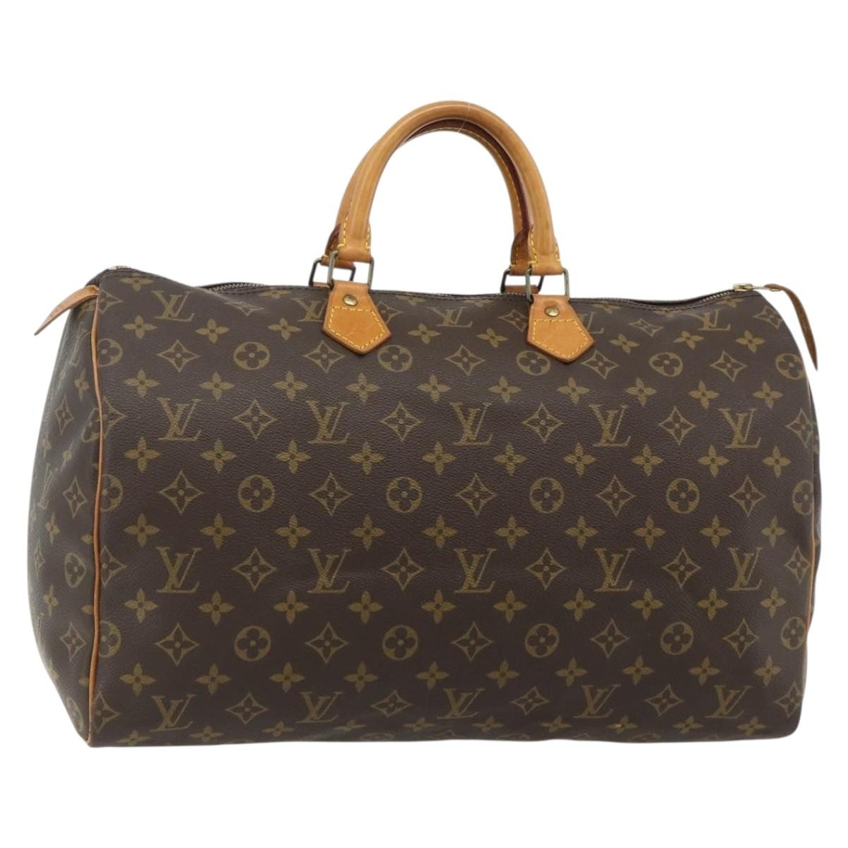 Louis Vuitton Speedy Handbag Monogram Canvas Brown Canvas Handbag (Pre-Owned)
