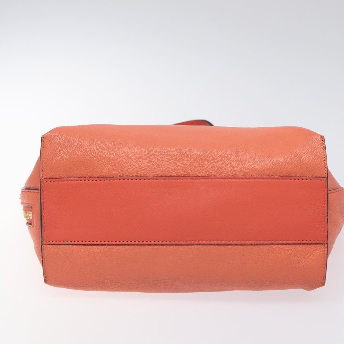 Chloe Dilan Tote Leather Orange Leather Bag (Pre-Owned)