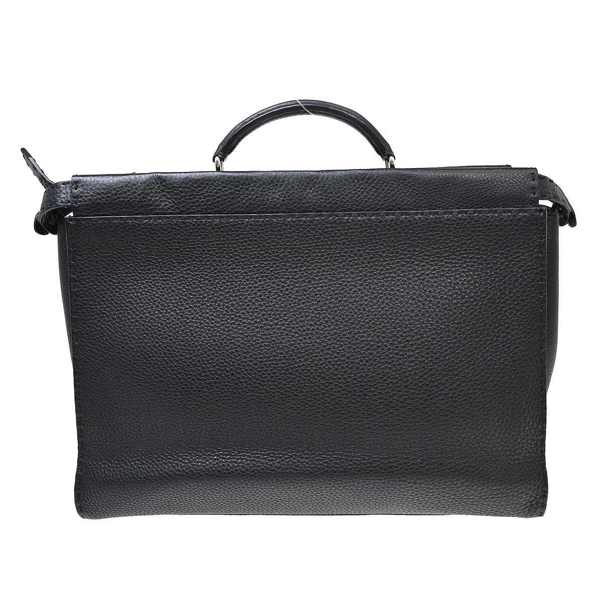 Fendi Selleria Monster Laptop Bag Leather Black Leather Handbag (Pre-Owned)