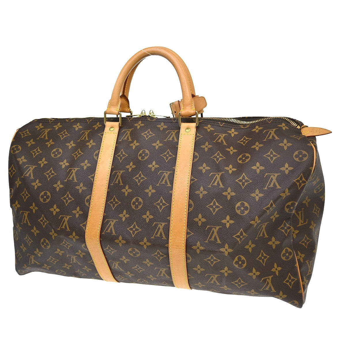 Louis Vuitton Keepall Bag Monogram Canvas Brown Canvas Travel Bag Bag (Pre-Owned)