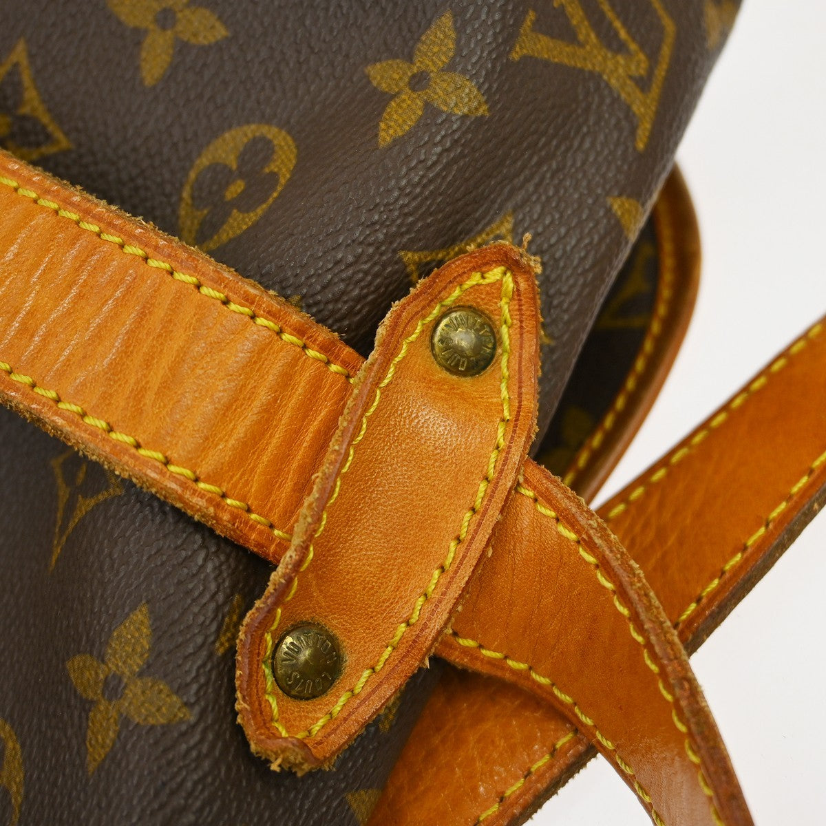 Louis Vuitton Saumur Handbag Monogram Canvas Brown Canvas Shoulder Bag Bag (Pre-Owned)