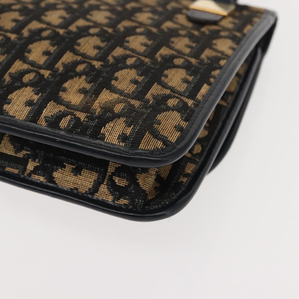 Christian Dior Vintage Trotter Shoulder Bag Canvas Navy Canvas Shoulder Bag Bag (Pre-Owned)