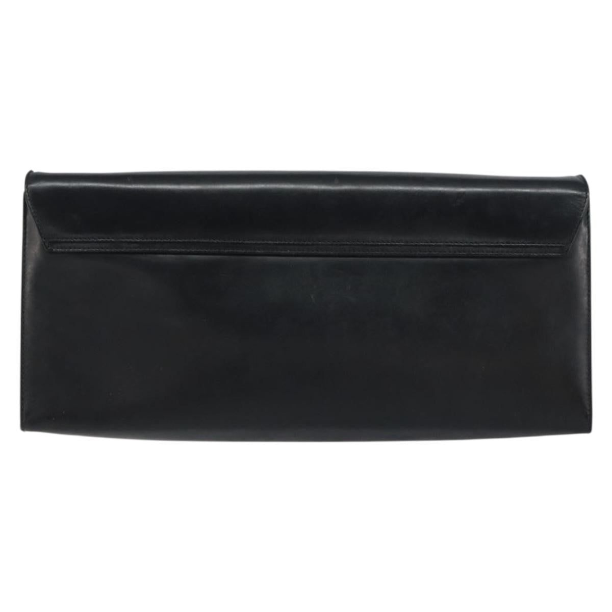 Salvatore Ferragamo Gancini Chain Shoulder Bag Leather Black Leather Shoulder Bag Bag (Pre-Owned)