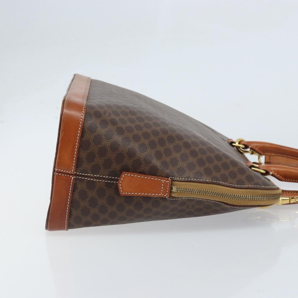 Celine Vintage Macadam Handbag Canvas And Leather Brown Canvas Handbag (Pre-Owned)