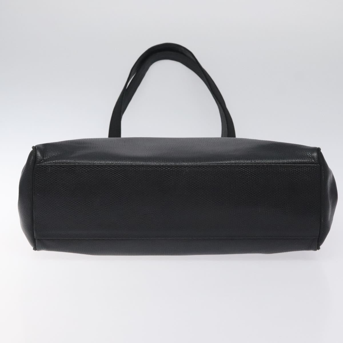 Salvatore Ferragamo Vintage Vara Bow Tote Lizard Embossed Leather Black Leather Tote Bag Bag (Pre-Owned)