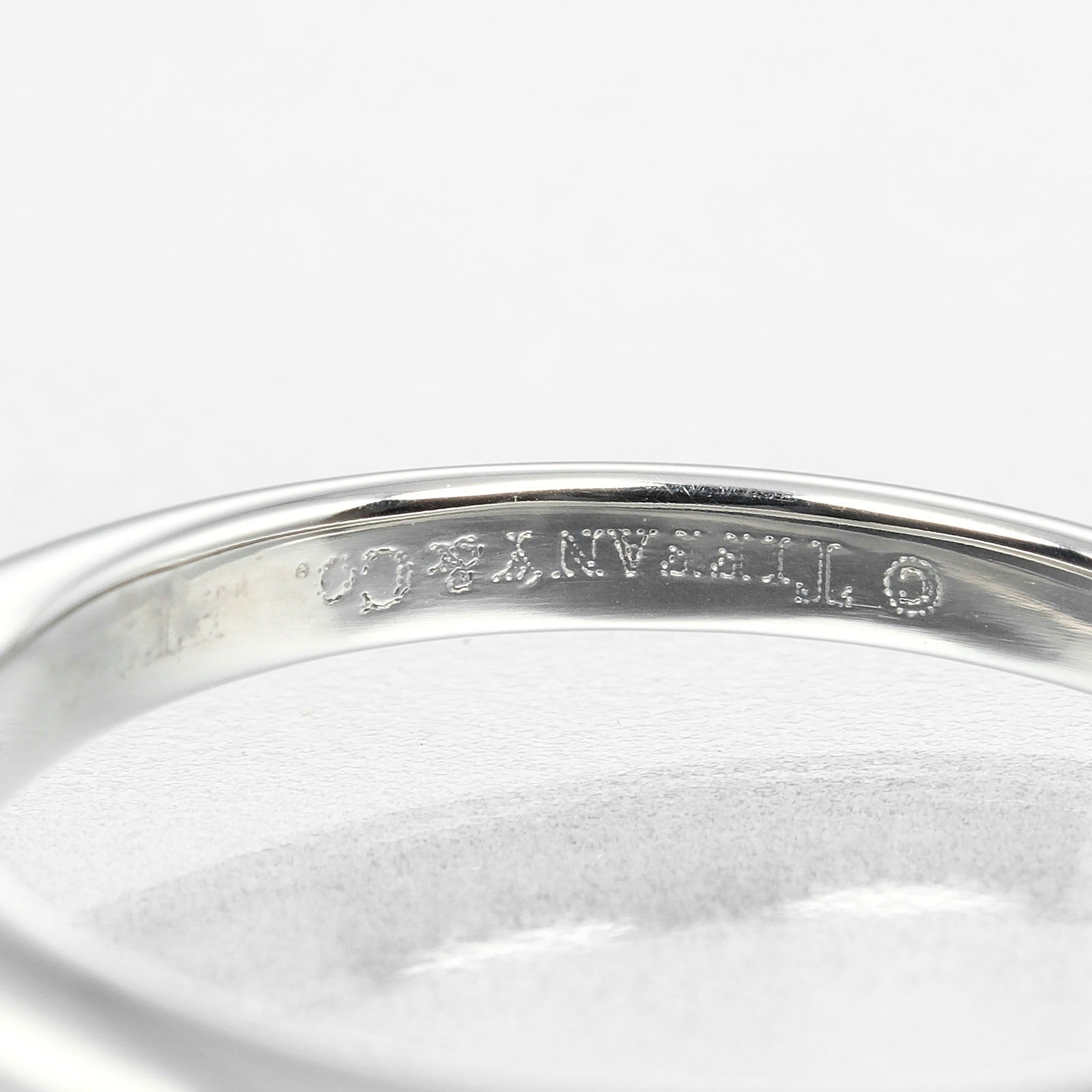 Tiffany & Co. Tiffany Setting Solitaire Ring Platinum With Rbc Diamond Silver Platinum Ring Jewelry (Pre-Owned)