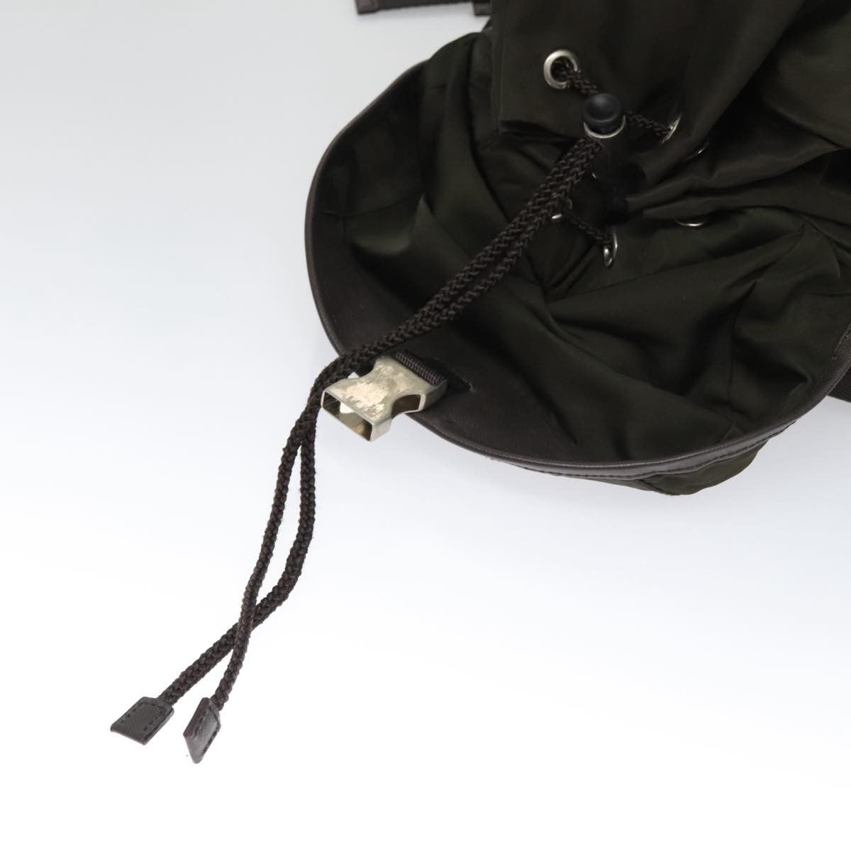 Prada Double Front Pocket Backpack Tessuto Khaki Nylon Backpack Bag (Pre-Owned)