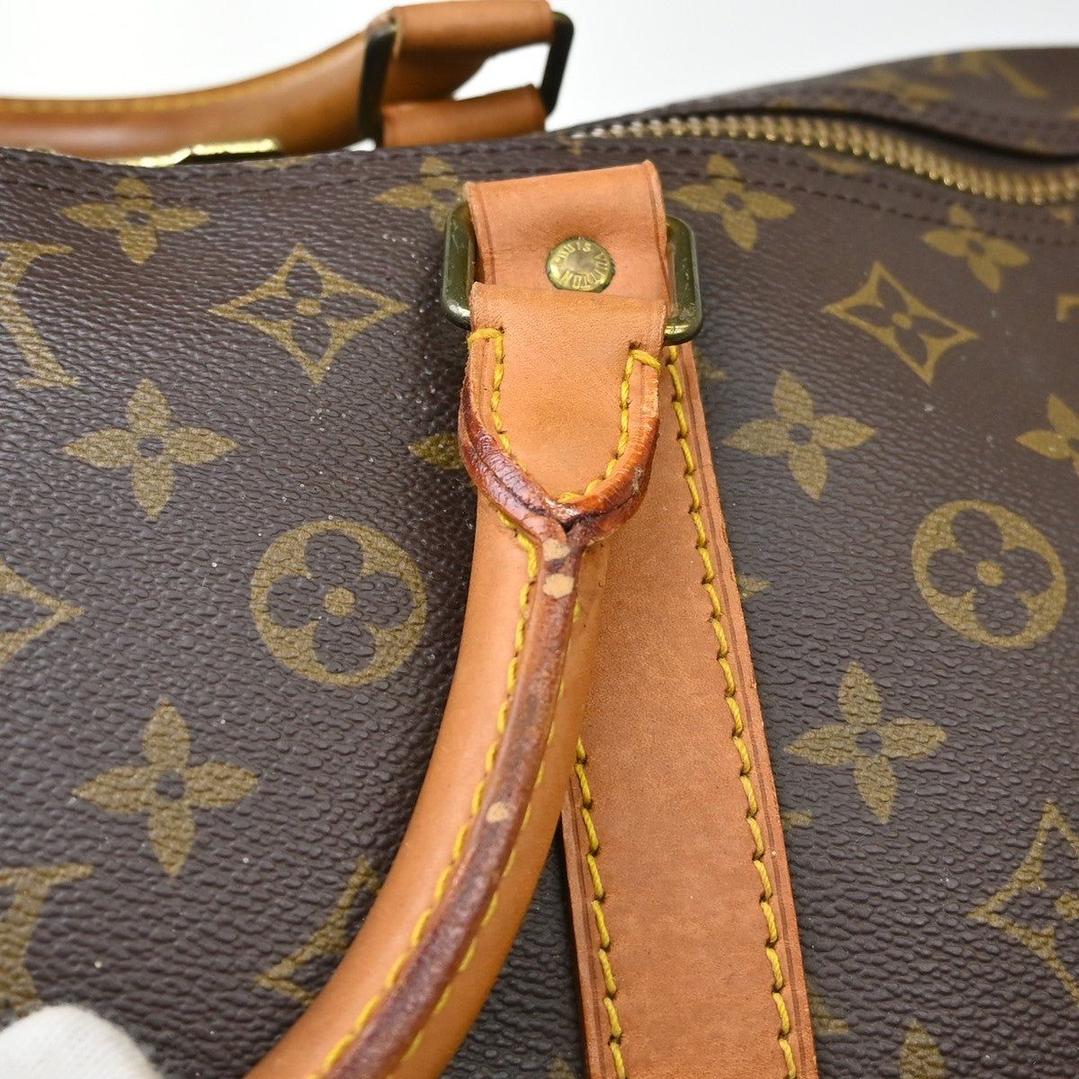 Louis Vuitton Keepall Bag Monogram Canvas Brown Canvas Travel Bag Bag (Pre-Owned)