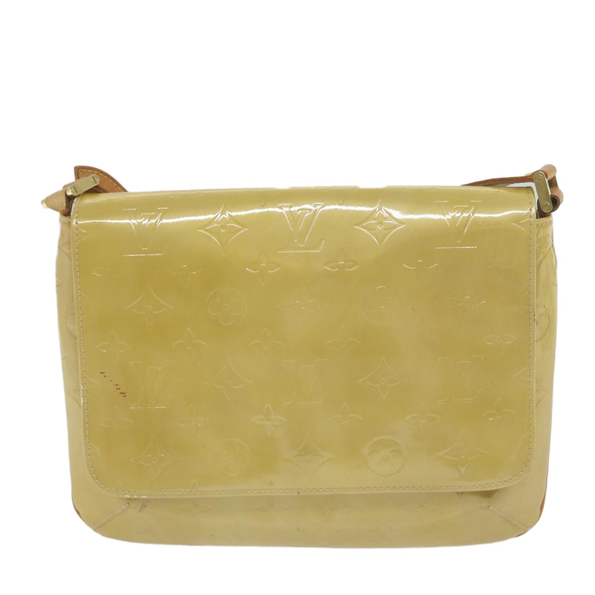 Louis Vuitton Thompson Street Handbag Monogram Vernis Beige Patent_Leather Shoulder Bag Bag (Pre-Owned)