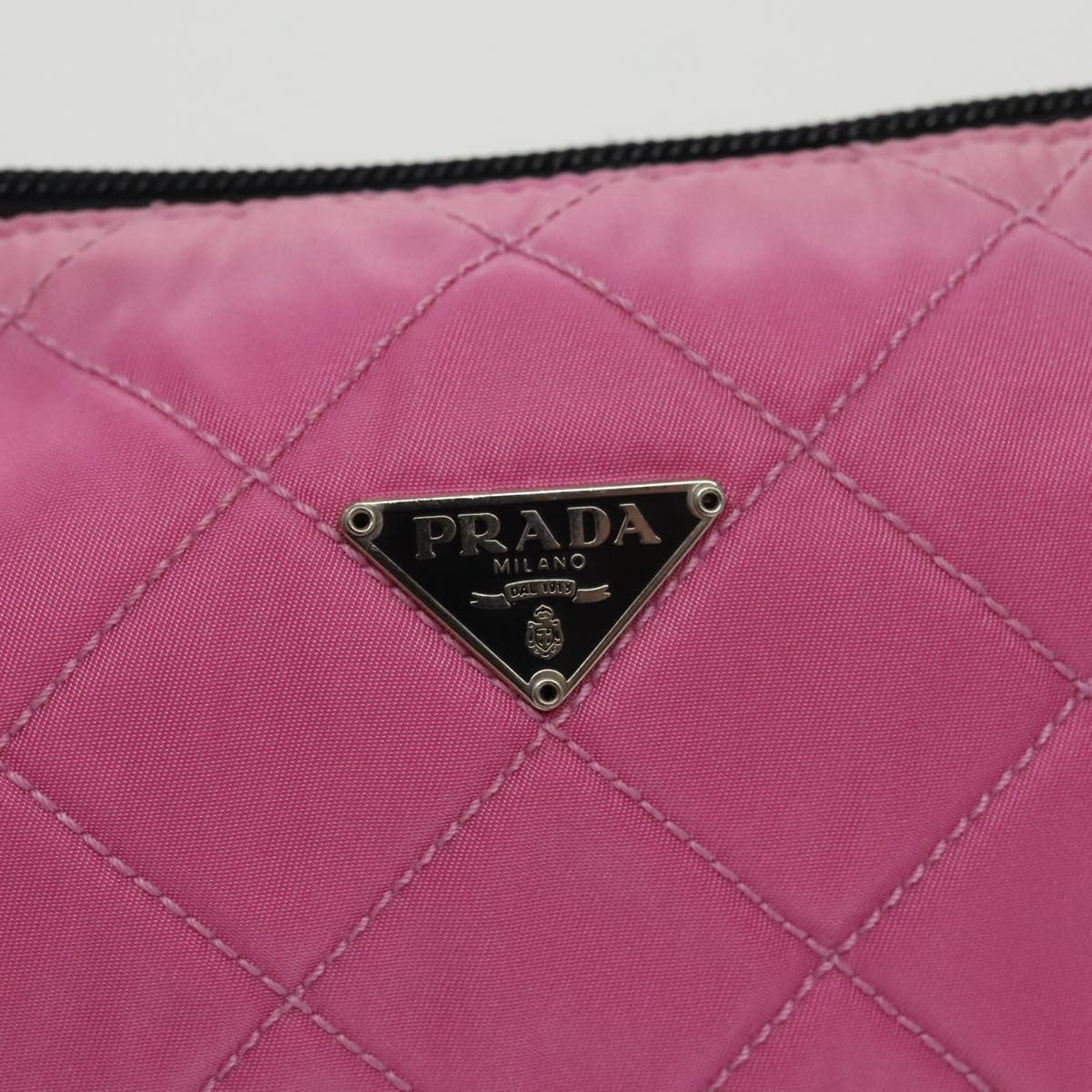Prada Toiletry Pouch Tessuto Pink Nylon Clutche & Pouche Bag (Pre-Owned)