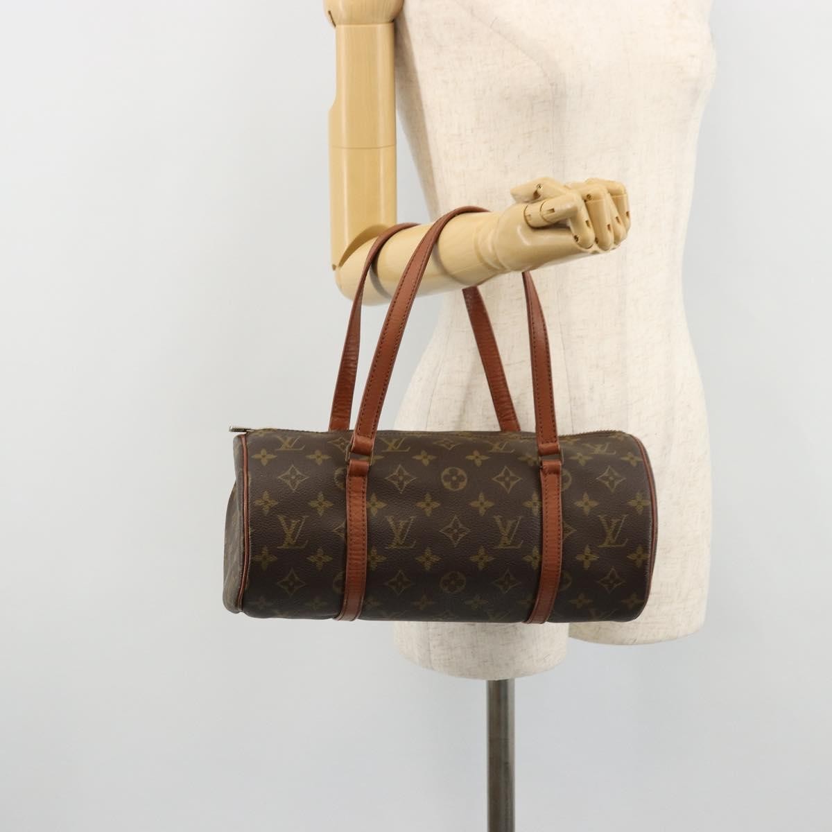 Louis Vuitton Papillon Handbag Monogram Canvas Brown Canvas Handbag (Pre-Owned)