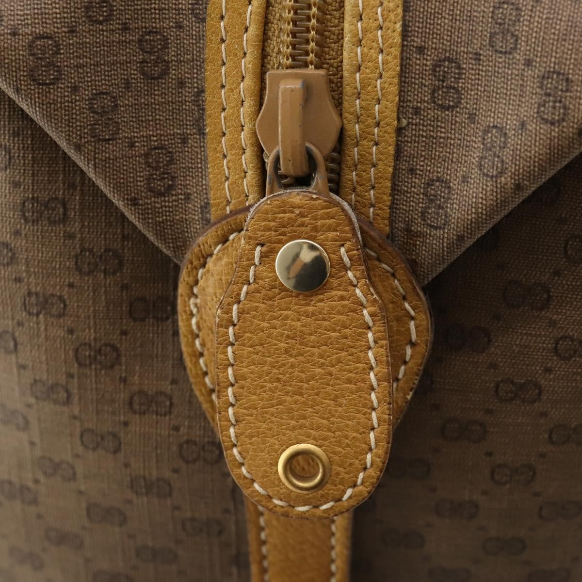 Gucci Vintage Travel Bag Gg Canvas Beige Pvc Travel Bag Bag (Pre-Owned)