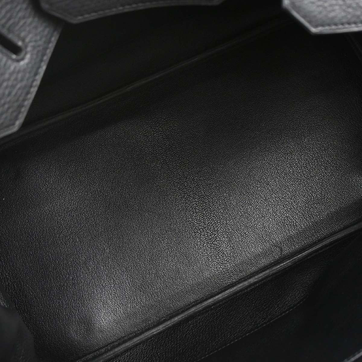Hermes Birkin Handbag Black Togo With Palladium Hardware Black Leather Handbag (Pre-Owned)